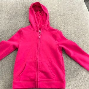 Girls pink hoodie (barely worn)